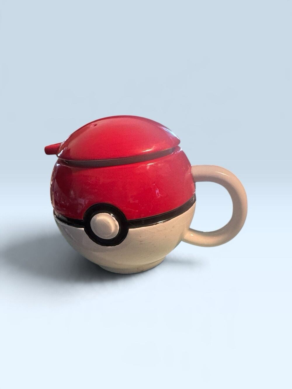 Just Funky Pokémon Poké Ball Lidded Coffee Mug Ceramic Red/White/Black 2016